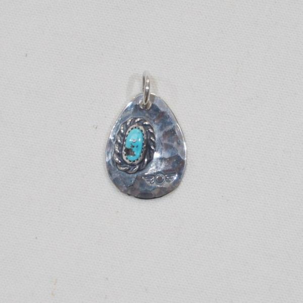 FN-JP-217 METAL STAMP WITH TURQUOISE FNJP217 FLATH...