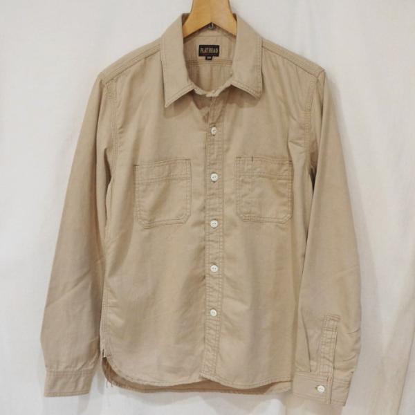 FN-SCK-004L-BE-ヘリンボーンワークシャツ長袖-FNSCK004L-FLATHEAD-フ...