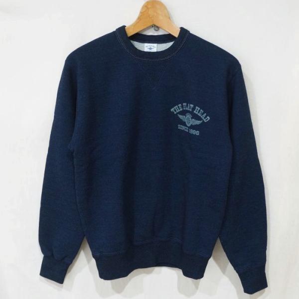 FN-SWC-101SP インディゴ染めクルーネックスウェット FNSWC101SP FLATHEA...