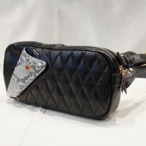 HDB-01P-ブラックパイソン-ヴィンテージホースハイドパイソンバッグ01P-HDB01P-FLA...