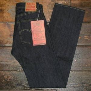 K015-コットンケブラーデニムストレートモデル・スレーキ巾着付-FLATHEAD-フラットヘッドデ...