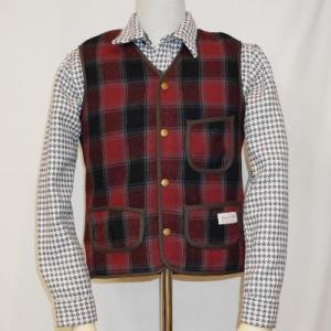 WV-04-レッド-ウールベスト04-WV04-FLATHEAD-フラットヘッドベスト