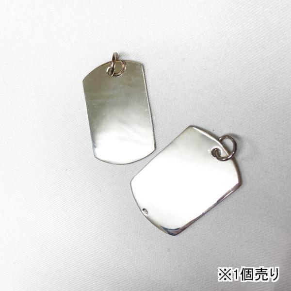 SV-DOGTAG-M ドッグタグ サイズ約3.7cmx約2.5cm プレーン 無地 ネックレス ペ...