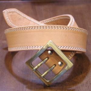 A105HS-極厚ステアハイドダブルステッチベルト-SAMURAIJEANS-サムライジーンズベルト
