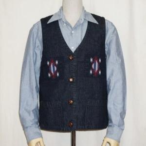 SCVS18-D-インディゴ-刺繍デニムベスト18-D-SCVS18D-SAMURAIJEANS-サ...