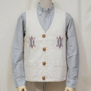 SCVS18-D-生成り-刺繍デニムベスト18-D-SCVS18D-SAMURAIJEANS-サムラ...