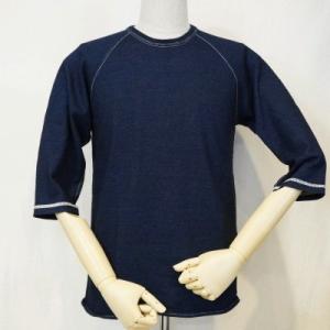 SJIT-104M-インディゴ-サムライジーンズインディゴ七分袖Ｔシャツ104M-SJIT104M-...