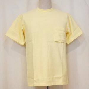 SJST-TPM-イエロー-サムライジーンズ半袖無地袋ポケット付きTシャツ-SJSTTPM-SAMU...