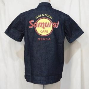 SMGS19-ID-サムライ自動車倶楽部ガススタシャツ19-SAMURAIJEANS-サムライジーン...