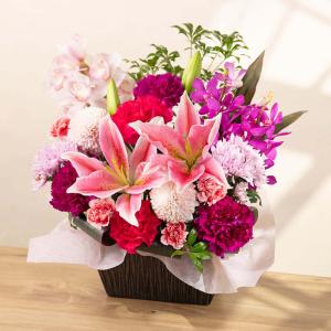 母の日 アレンジメント「華籠〜華麗な贈り物〜」...の詳細画像1