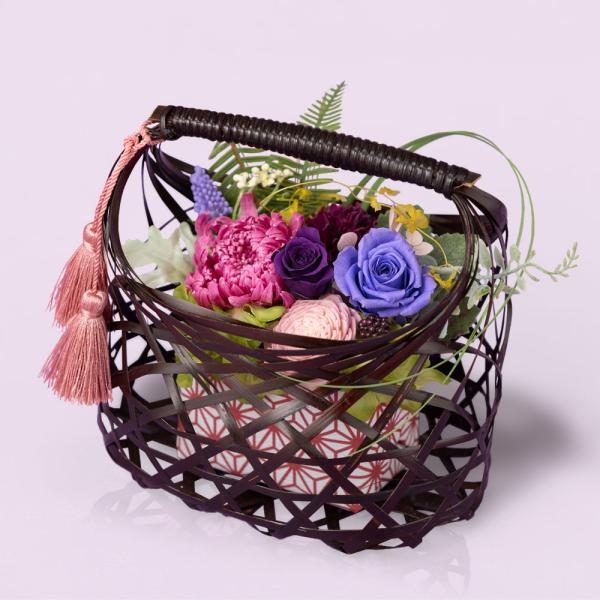 プリザーブドフラワー「紫小町」 輪菊 花 宅配 誕生日 プレゼント ギフト 送料無料 イイハナドット...