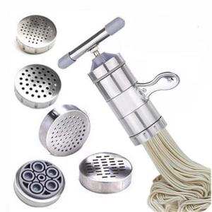 製麺機　回転式　家庭用　調理器具　パスタマシン　キッチン用品　自家製パスタ　蕎麦　製麺　ラーメン　ヌードル ヘッド5種　ステンレス　操作簡単