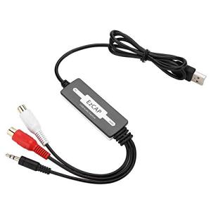 VBESTLIFE USBオーディオキャプチャーユニット MP3 WAV 形式 アナログ音声デジタル化 コンピュータ PC対応 オーディオキャプ