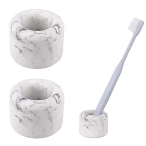 歯ブラシスタンド Luxspire 歯ブラシホルダー 置き型 天然樹脂素材 多機能 水切りタイプ 吸水速乾 防ダニ 消臭 メイクブラシ入れ カミ