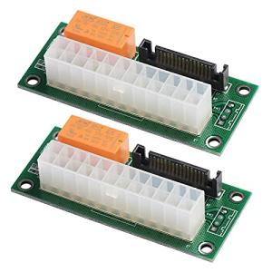 MZHOU 同期 2 パック 電源ボード デュアル PSU 複数電源アダプター Add2psu SATA ATX 24ピン コネクタ付き （2