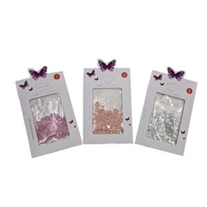 ルナリ ネイルパーツ ハート UVライト 変色 デコパーツ 3色セット 4mm 6mm 8mm 3d ぷっくり クリア