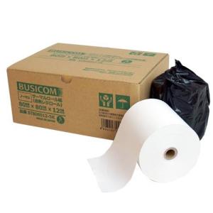 ビジコム  感熱ロールペーパー 80mm幅80φ内径12mm5巻  ST808012-5K