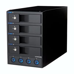 センチュリー 独立電源スイッチ搭載USB3.2 Gen1接続3.5インチSATA×4