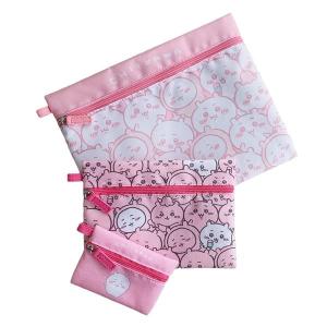 マリモクラフト ちいかわ ぎゅぎゅっとシリーズ 3連ポーチ ちいかわ L/W27×H21cm CKW-082