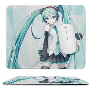 初音ミクデスクパッド パソコンマット ゲーミングマウスパッド 水洗い 滑り止め 耐久性が良い デスク 滑り止め かわいい 9.8x11.8