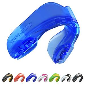 SAFEJAWZ マウスガード ストラップレス スリムフィット 大人とジュニア ケース付き ボクシング バスケットボール フットボール MMA