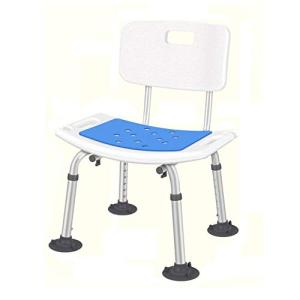 高さ調節可能な高齢者用シャワーチェア 腕と背もたれ付きの頑丈なシャワースツール 大人と障害者のためのシャワーエイド バスタブポータブルシャワーシ