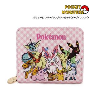 ポケモン プリントシリーズ 二つ折りラウンド財布(ピンク)