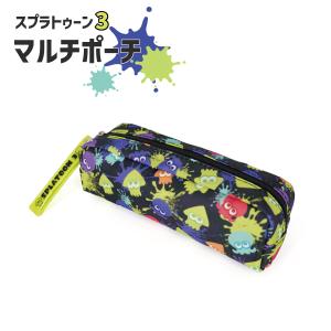 [ゆうパケット可] スプラトゥーン マルチポーチ ペンポーチ ペンケース 筆箱  マチ付き ゲーム かわいい キッズ 入学 入園 通学 通園 学童 SPT-1011