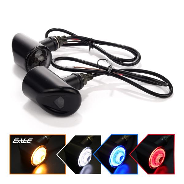 バイク ウインカー LED デイライト スイッチバック式 汎用 2個セット F-507