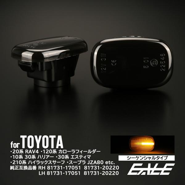 LED サイドマーカー シーケンシャル ウインカー スモーク トヨタ MR-S ZZW30 20系イ...