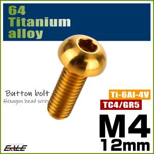チタンボルト M4×12mm P0.7 ボタン...の詳細画像1