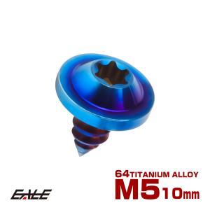 タッピングネジ M5×18mm チタン トルクス穴 フランジ付き ビス ダーク