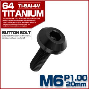 チタンボルト M6×20mm P1.00 ボタ...の詳細画像1