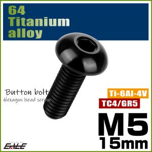 チタンボルト M5×15mm P0.8 ボタン...の詳細画像1