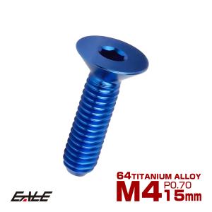 チタンボルト M4×15mm P0.7 皿ボルト 六角穴 皿 キャップボルト