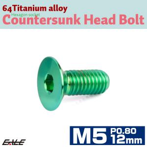 チタンボルト M5×12mm P0.8 皿ボル...の詳細画像1