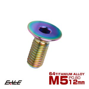 チタンボルト M5×12mm P0.8 皿ボルト 六角穴 皿 キャップボルト