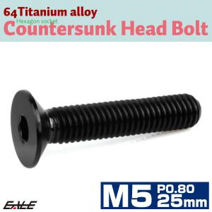 チタンボルト M5×25mm P0.8 皿ボル...の詳細画像1