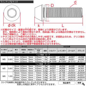 チタンボルト M6×25mm P1.00 ワッ...の詳細画像4