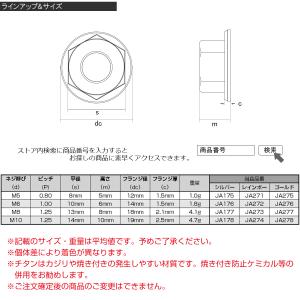 チタンナット M5 P0.80 六角ナット ナ...の詳細画像2