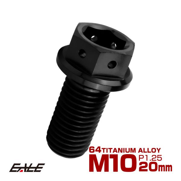 チタンボルト M10×20mm P1.25 六角ボルト 六角穴付き ホールヘッド フランジボルト ブ...