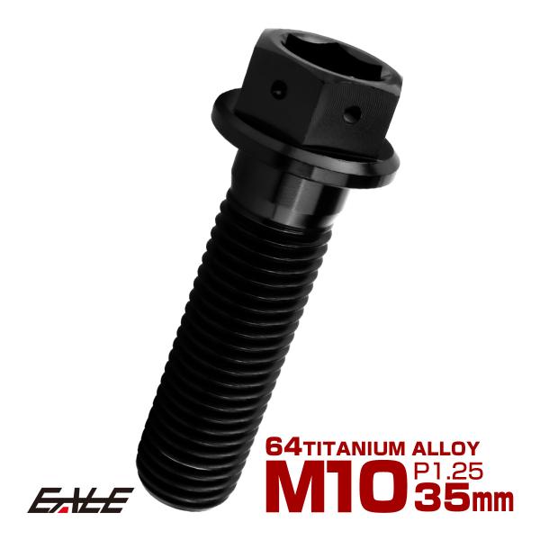 チタンボルト M10×35mm P1.25 六角ボルト 六角穴付き ホールヘッド フランジボルト ブ...