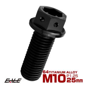 チタンボルト M10×25mm P1.25 六角ボルト 六角穴付き ホールヘッド フランジボルト 焼きチタンカラー JA1806｜eale