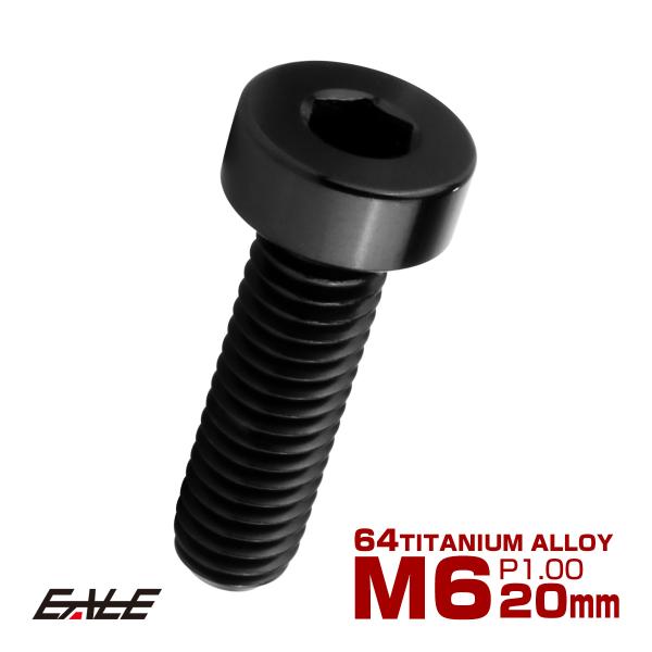 チタンボルト M6×20mm P1.0 キャップボルト 六角穴付 低頭ボルト ローヘッド 低頭キャッ...