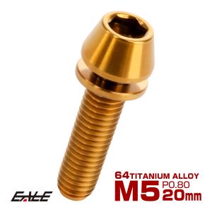 チタンボルト M5×20mm P0.8 キャップボルト ワッシャー組込
