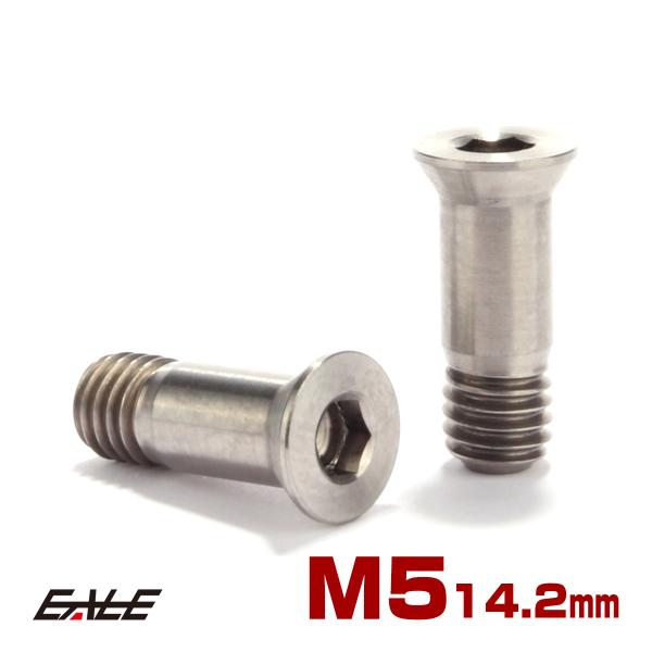 ディレイラープーリー M5×14.2mm チタン ボルト シルバー 自転車 2本セット JA467