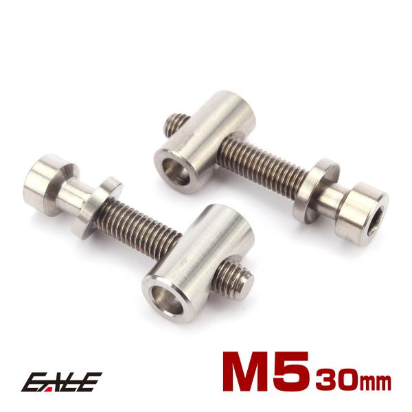 シートポスト用 固定ボルト M5 30mm チタン トムソン対応  シルバー 自転車 2個セット J...