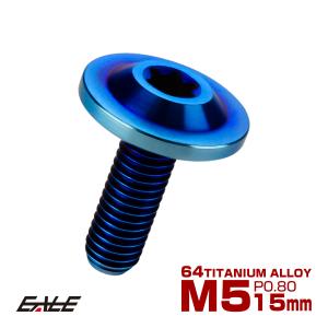 チタンボルト M5×15mm P0.8 ボタンボルト トルクスヘッド