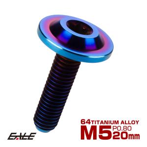 チタンボルト M5×20mm P0.8 ボタンボルト トルクスヘッド