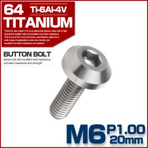 チタンボルト ボタンボルト M6×20mm P...の詳細画像1